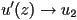 u'(z)\rightarrow u_2