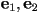 \textbf{e}_1,\textbf{e}_2